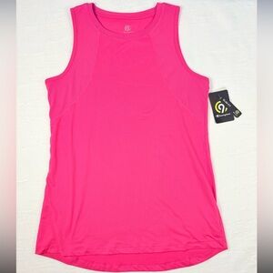 Champion Duo Dry Rib Mix Performance Tank Top Pink Small Running Activewear NWT